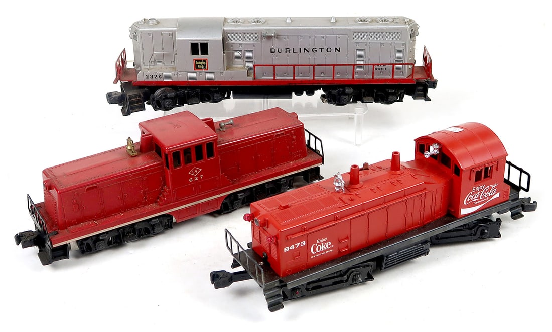 Toy Train (3), 2328  Burlington Route Diesel Engine, 627 Lehigh Valley 44 T (1 of 1)