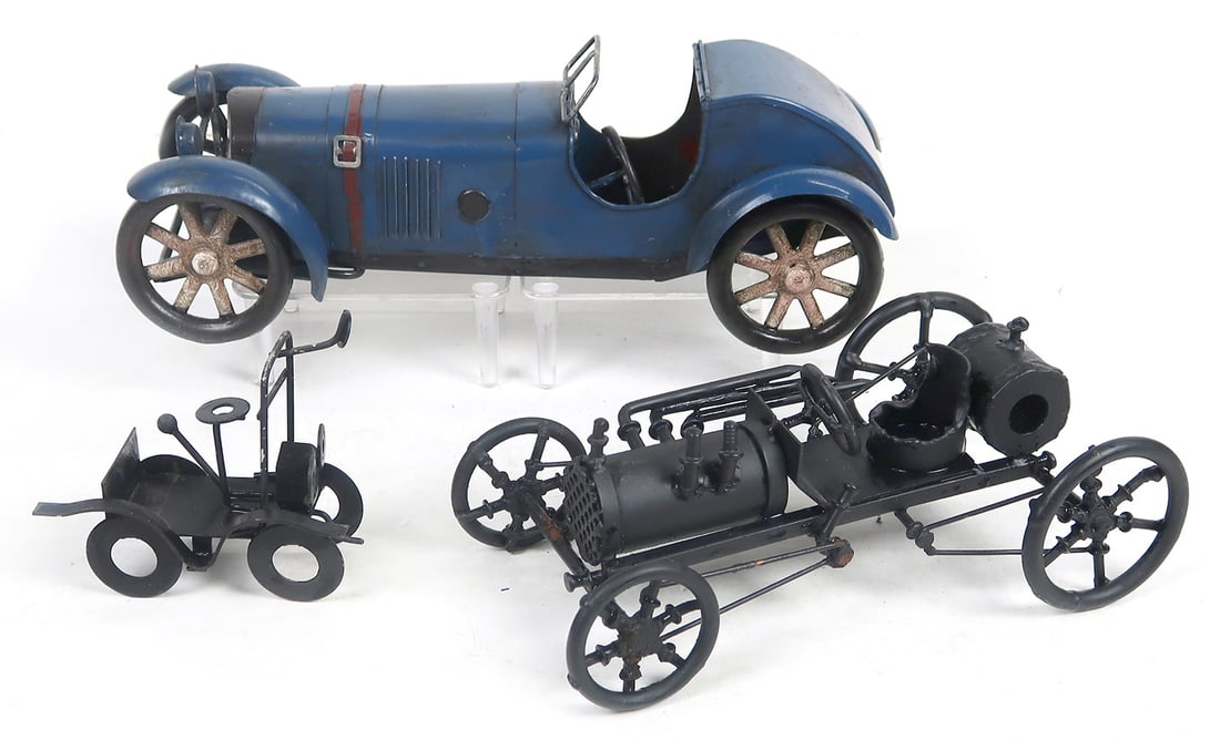 Folk Art Car Sculptures & Model (3), Hand made tin & iron, contemporary in (1 of 1)
