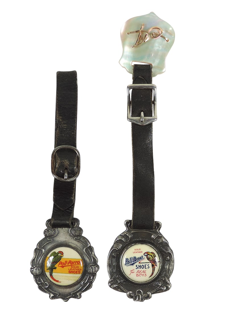 Shoe Store Watch Fobs (2), Poll-Parrot Solid Leather Shoes & Poll-Parrot Shoes for Real Boys, (1 of 2)