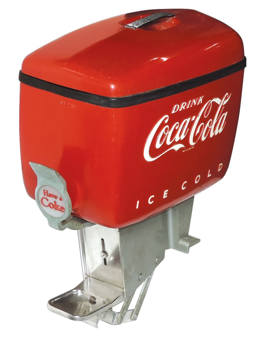 Coca-Cola Counter Top Fountain Dispenser, boat motor style w/embossed lettering, No. LV-206524, (1 of 2)