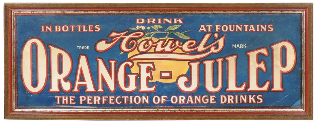 Soda Fountain Sign, Howel's Orange-Julep The Perfection of Orange Drinks, colorful cdbd sign prof (1 of 1)