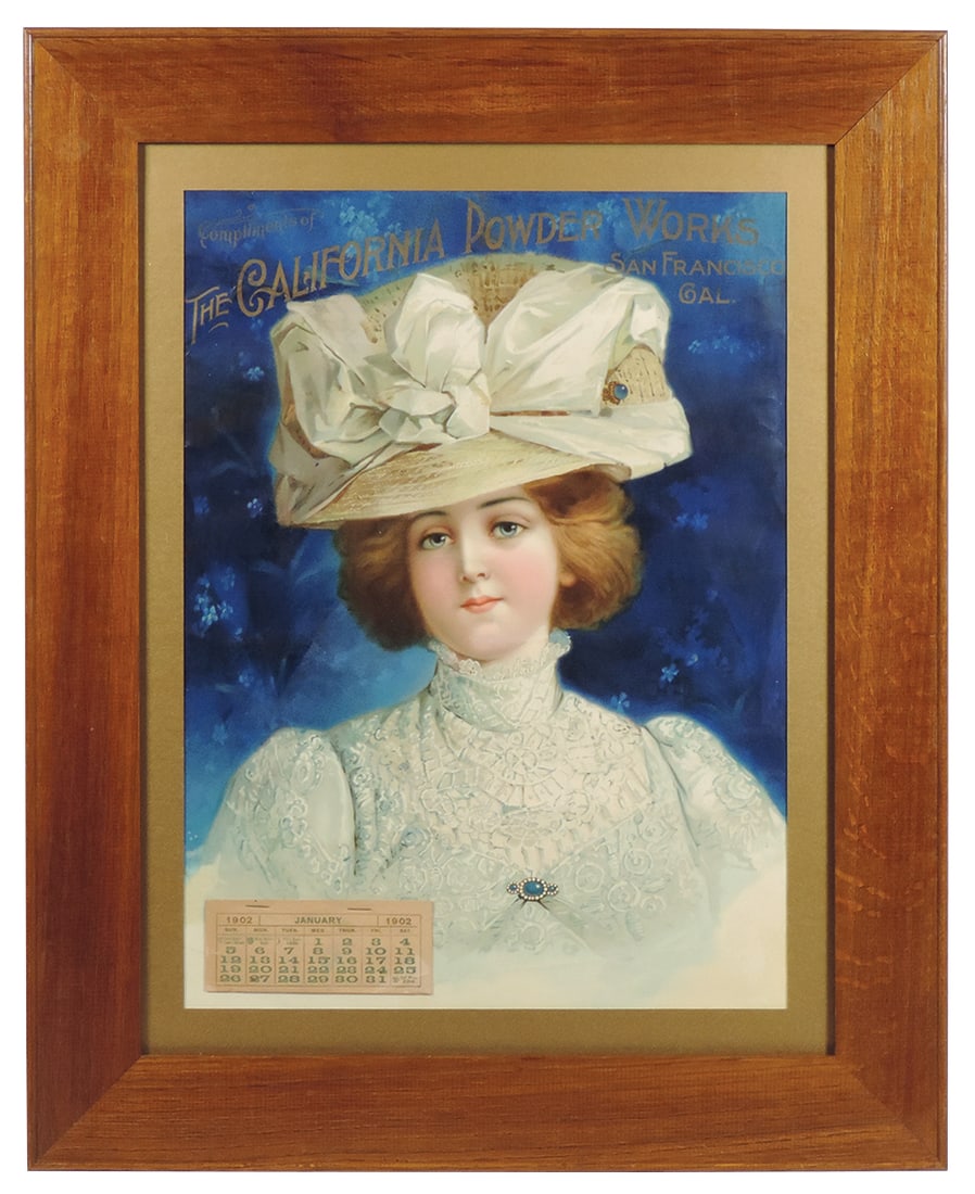 Gunpowder Calendar from The California Powder Works San Francisco, Cal., c.1902 w/full calendar pad, (1 of 1)