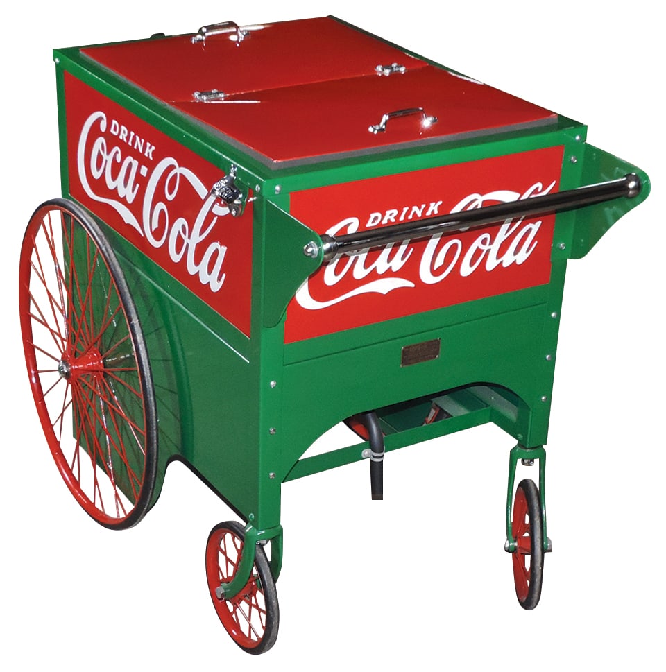 Coca-Cola Vendor Cart Cooler, mfgd by Glascock Bros. expressly for The Coca-Cola Bottling Co, Pat, (1 of 2)