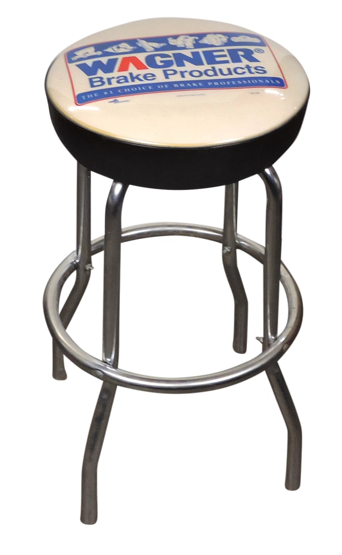 Automobilia, Parts Counter Stool, Wagner Brake Products, mfgd by MLP Seating, Exc cond, 29"H. (1 of 2)