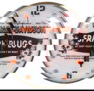 Harley-Davidson Lighted Pam Clock, printed glass face for spark plugs w/nice graphics, VG+ working