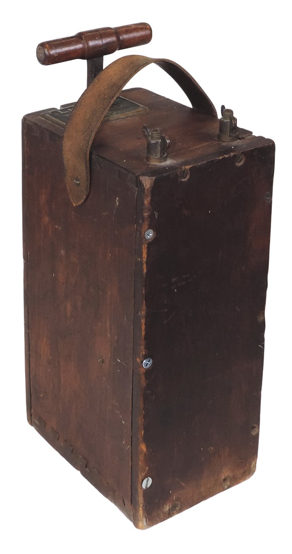 Firearms Blasting Machine, Lion No.3 dovetailed wood w/plunger & magneto, mfgd by Aetna Blasting Co (1 of 2)