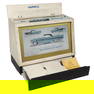 Automobilia Dealership Display, 1957 Chrysler color & trim selector, lighted case w/acetate slides &