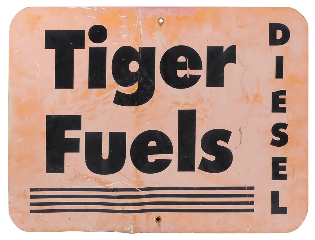 Petroliana Signs (2), Service Department w/Kendall Oils logo & Tiger Fuels Diesel, Fair to Good (1 of 2)