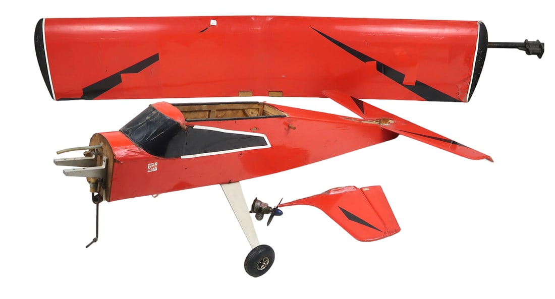 R-c Kit Built Trainer Airplane , Balsa W/monocote Skin, No Engine Or Servos (1 of 2)