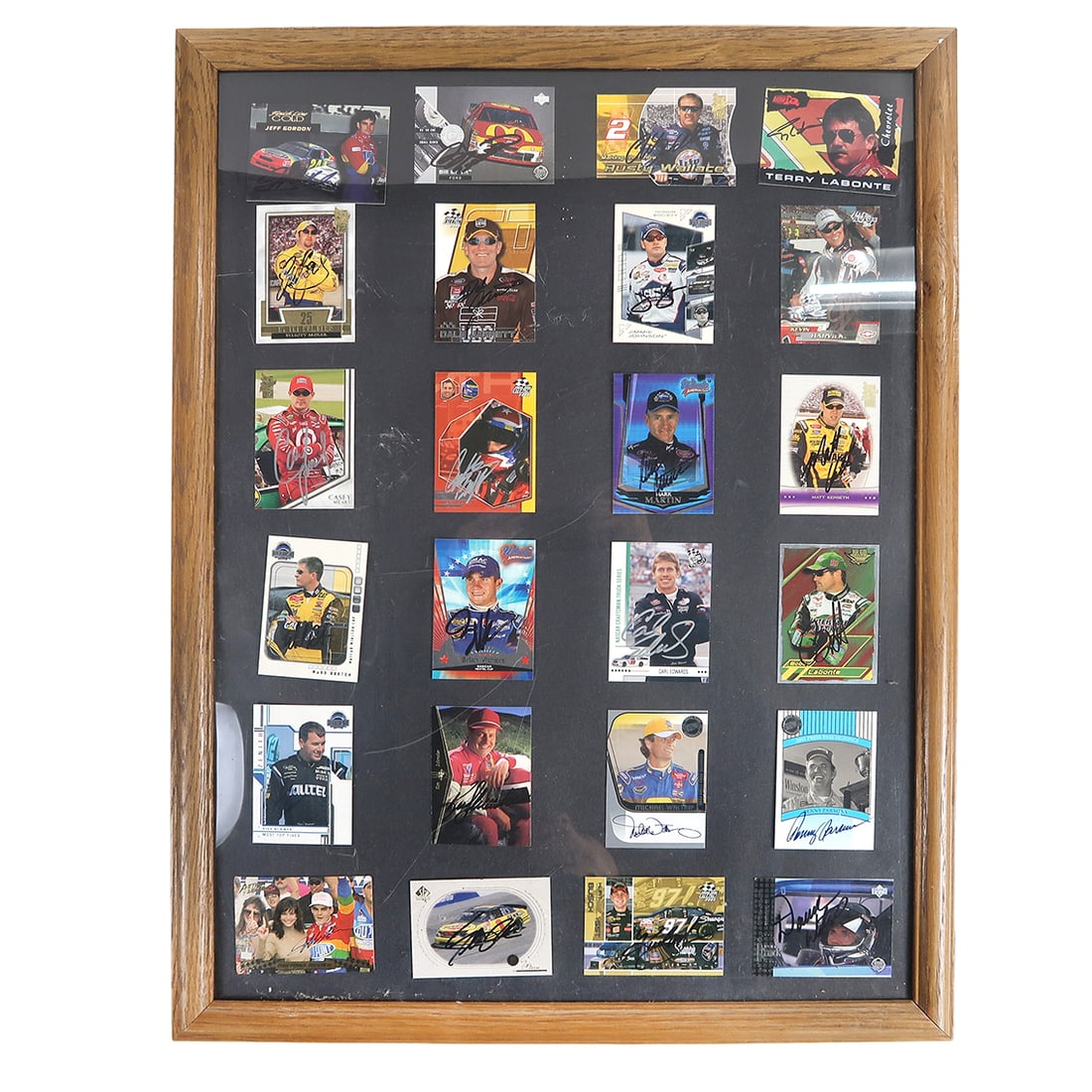 24 Autographed Nascar Trading Cards, Incl Rusty Wallace, Jeff Gordon, Dale (1 of 1)