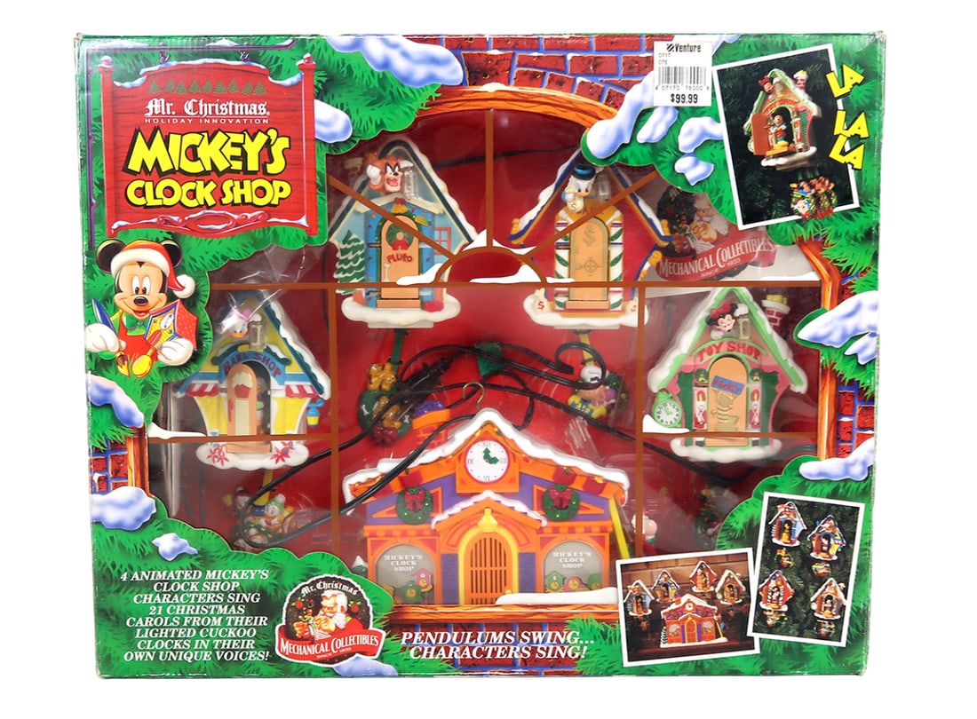 Collectible Mr. Christmas Holiday Innovation Mickey's Clock Shop Mechanical (1 of 2)