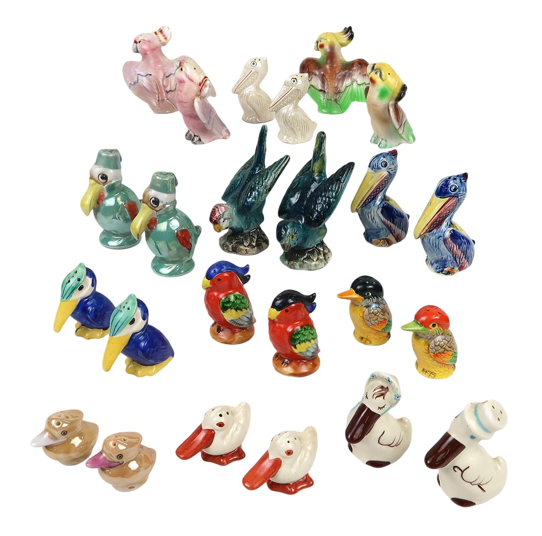 Salt & Pepper Shakers (12 Sets) Bird, Unmarked/made In Japan, Ceramic, Good (1 of 2)