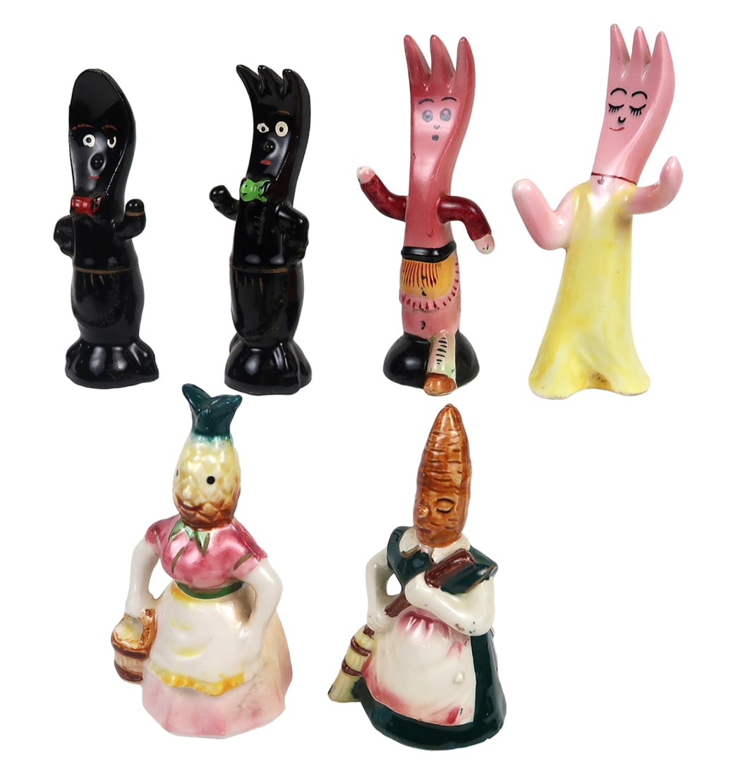 Salt & Pepper Shakers (3 Sets) Victoria Ceramics-japan, Anthropomorphic For (1 of 2)