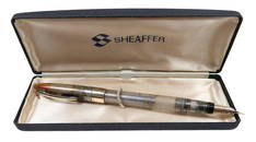 A Sheaffer Clipper Snorkel Demonstrator, 14k Nib, Clear Barrel & Cap In Ass