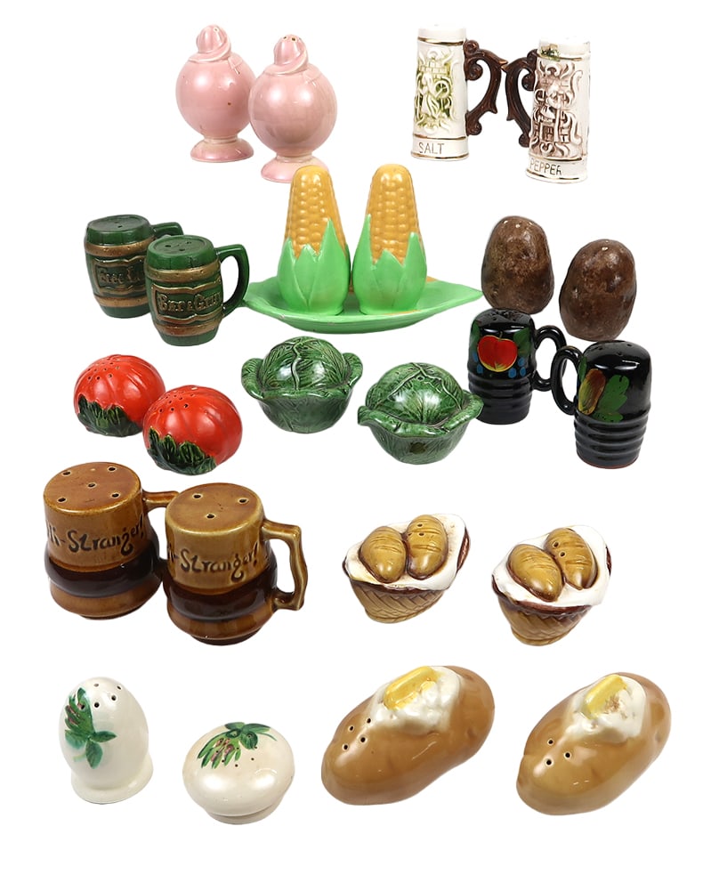 Salt & Pepper Shakers (12 Sets) Enesco Imports-japan Mugs (2), Monterey Pot (1 of 2)