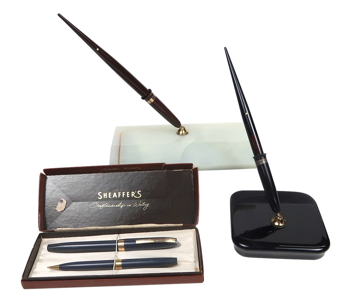 3 Sheaffer Fountain Pen Sets, An Imperial Iii W/matching Pencil In Orig Box (1 of 2)