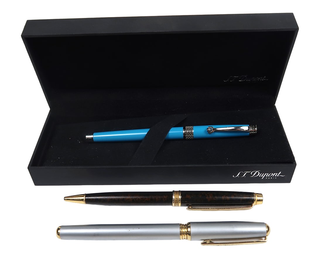 4 Better Quality Pens, A Montegrappa Piacere Rollerball In Cyan, A Reflecti (1 of 2)