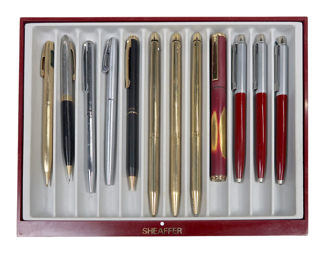 12 Sheaffer Pencils & Pens, 8 White Dot & 4 Non, In Various Styles And Cond (1 of 3)