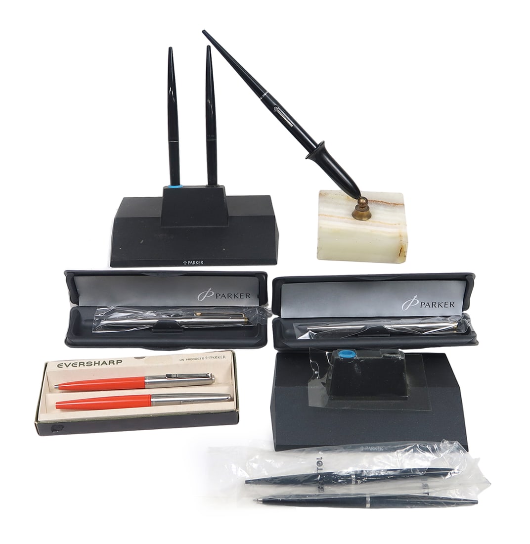 5 Pen Sets, A Parker 2 Pen Jotter & 2 Ballpoints, Eversharp Fountain & Matc (1 of 2)