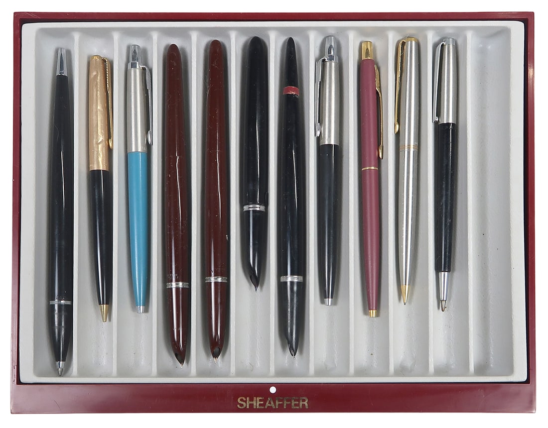 11 Parker Fountain, Ballpoint Pens, & Pencils, Various Styles Incl 51 Desk (1 of 3)