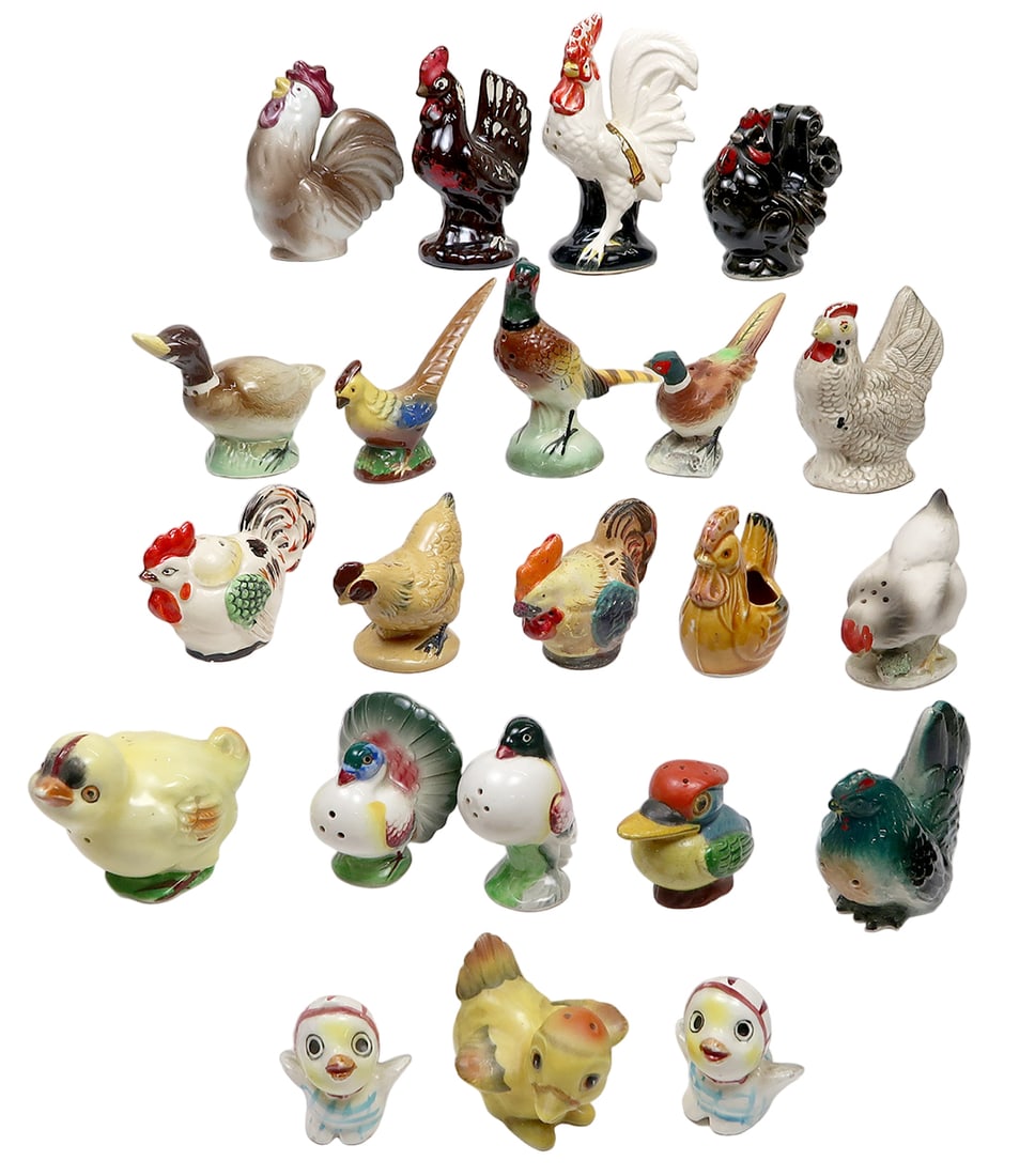 Salt & Pepper Shakers (1 Set, 20 Singles) Misc/chicken, Enesco Imports-japa (1 of 2)
