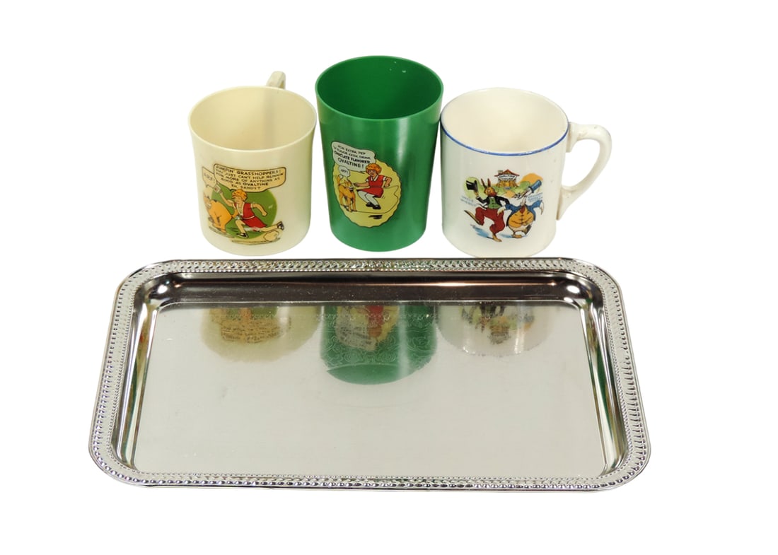 Children's Advertising Glass & Mugs, Ovaltine Little Orphan Annie plastic c (1 of 2)