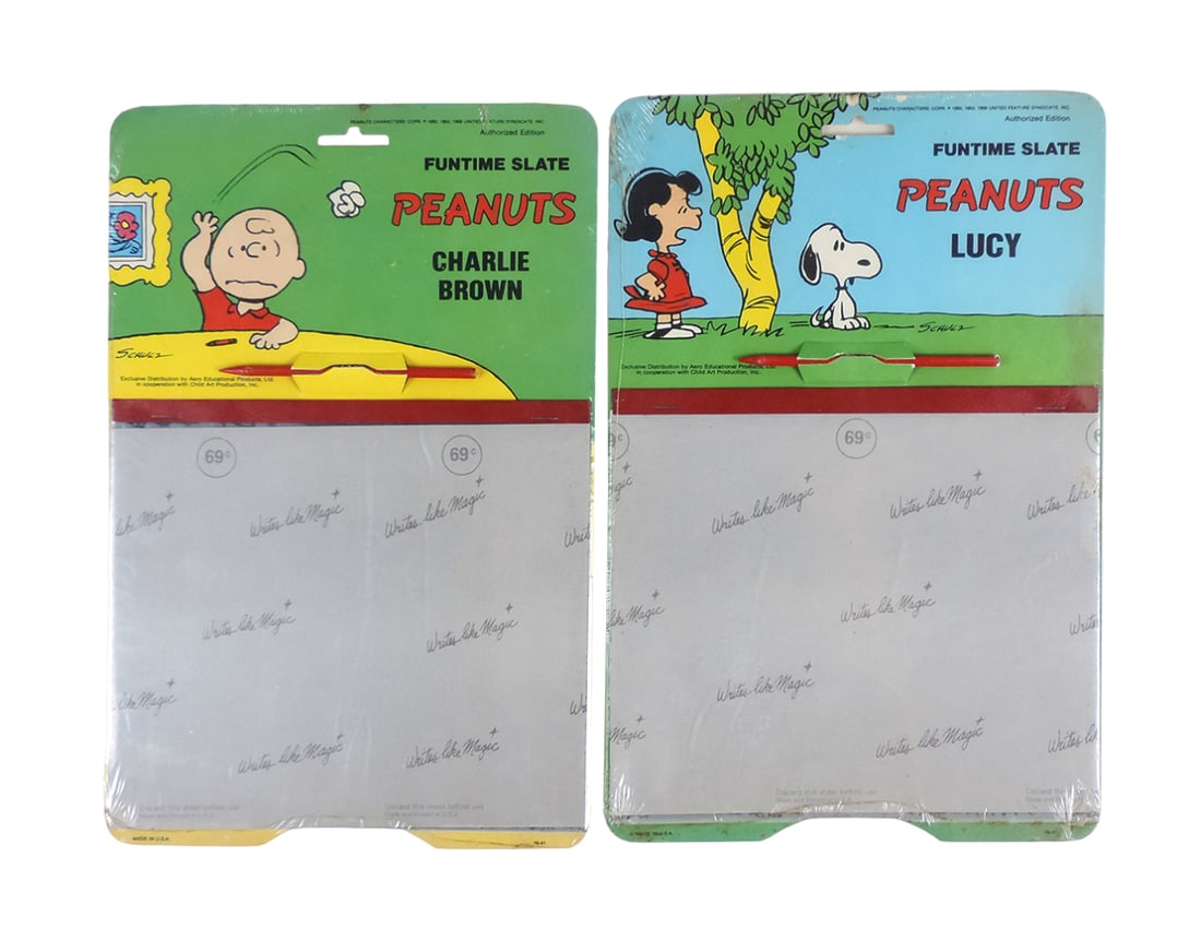 Children's Peanuts Charlie Brown & Lucy Funtime Slates, Excusive Distributi: Children's Peanuts Charlie Brown & Lucy Funtime Slates, Excusive Distribution by Aero Educational Products, Ltd. in cooperation w/Child Art Productions, Inc., made in USA, never used, Exc cond 13" H x