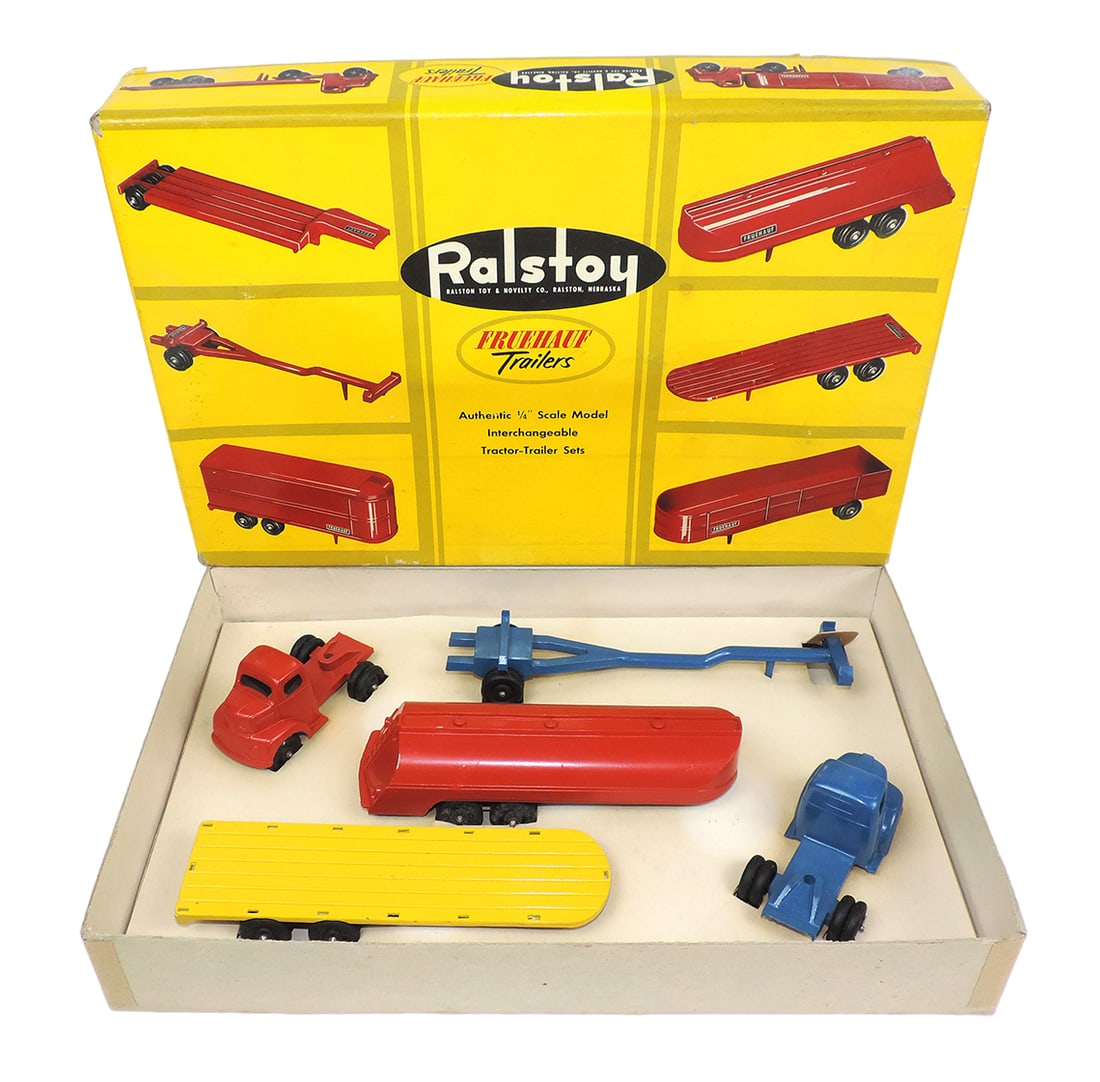 Toy Ralstoy Fruehauf trailers, 1/4 scale model interchangeable tractor-trai (1 of 1)