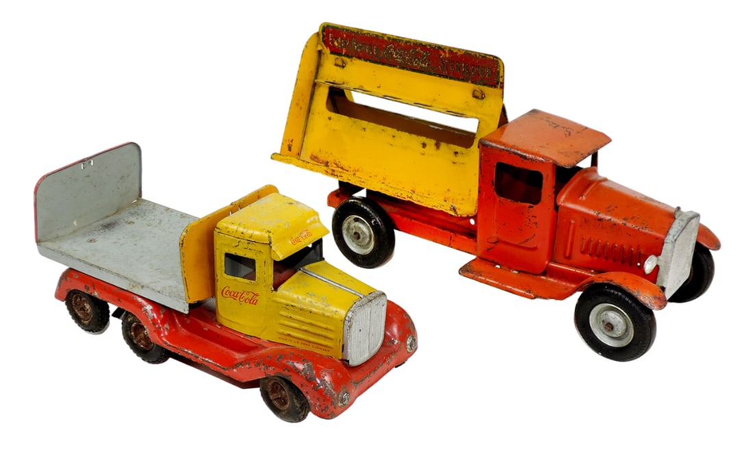 Toy Coca-Cola trucks (2), Metal Craft Corp. delivery truck, c.1930s, made i (1 of 2)