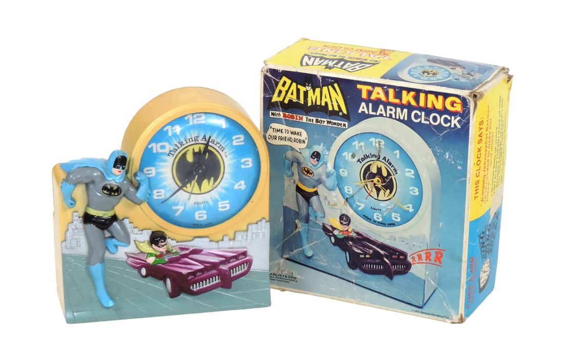 Batman w/Robin the boy wonder talking alarm clock, No. 8003, c.1975 made in (1 of 1)