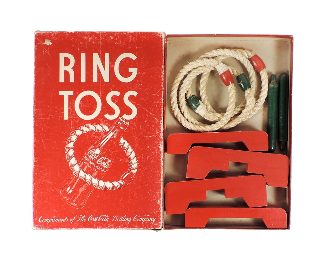Coca-Cola Ring Toss Game in orig box, Milton Bradley Co.-Springfield, Mass. (1 of 2)