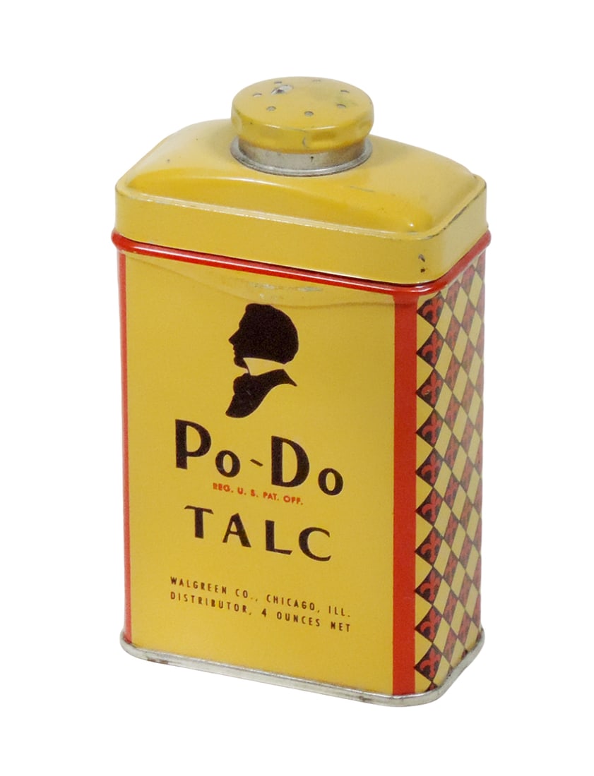 Talcum Tin, Po-Do Talc, "Especially Produced for Men", from Walgreen Co.-Ch (1 of 2)