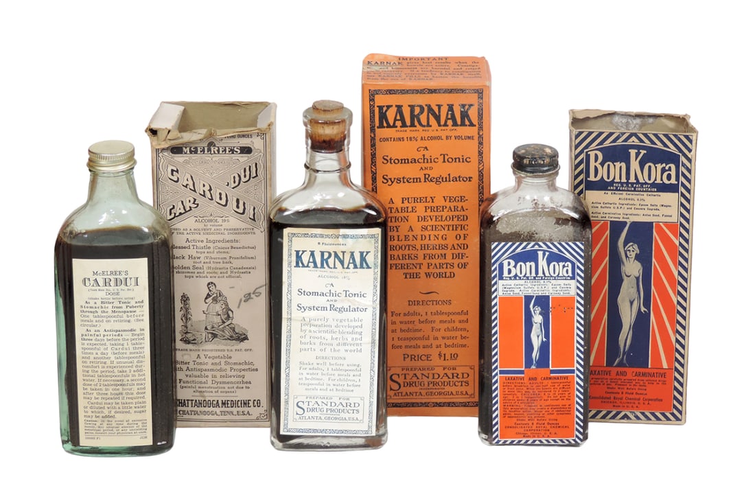Drug Store Bottles (3), Karnak Stomach Tonic & System Regulator w/cork top (1 of 1)