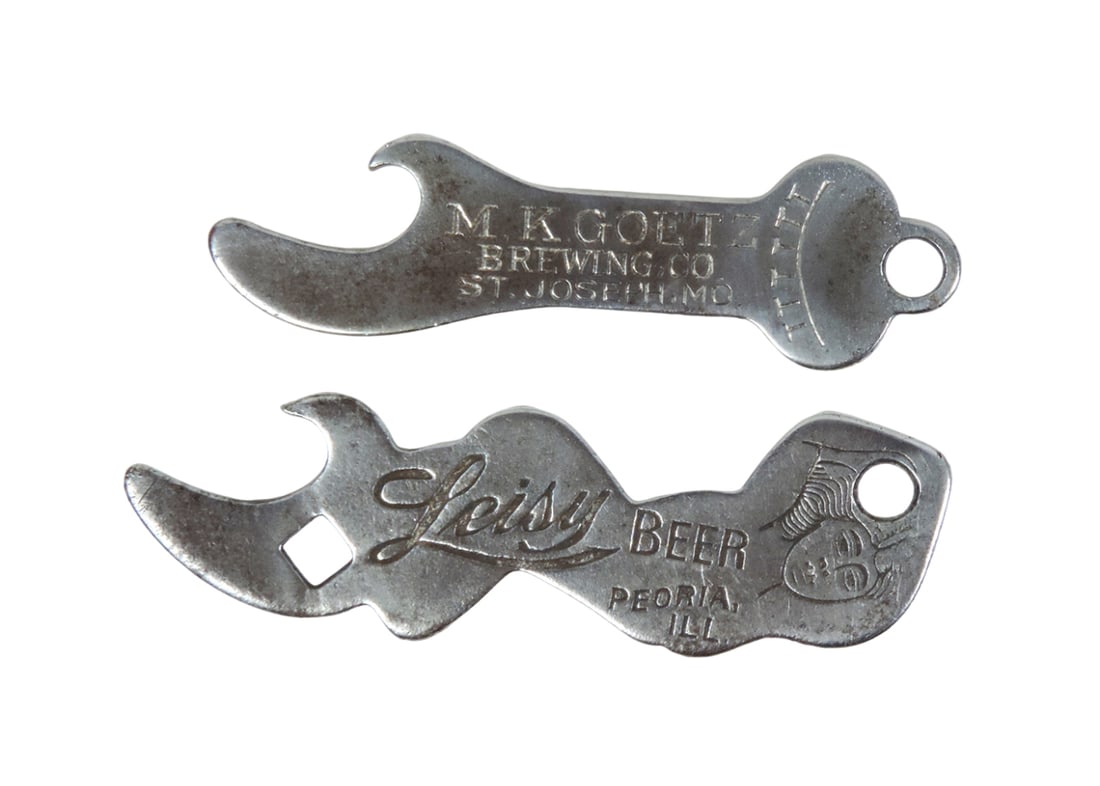 Beer Advertising Bottle Openers (2), Leisy Beer-Peoria Mermaid & Country Cl (1 of 2)