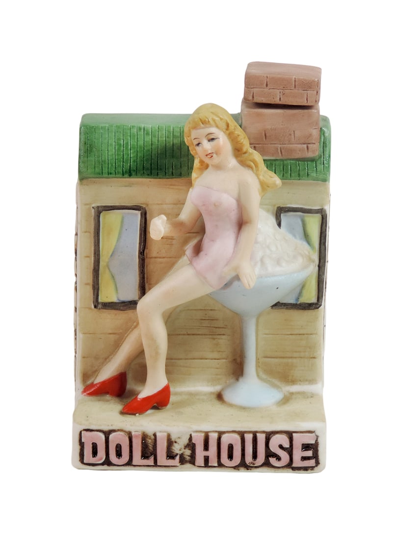 Vintage DUGS Brothel Decanter Bottle, Doll House-Hawthorne, NV, "The Champa (1 of 4)