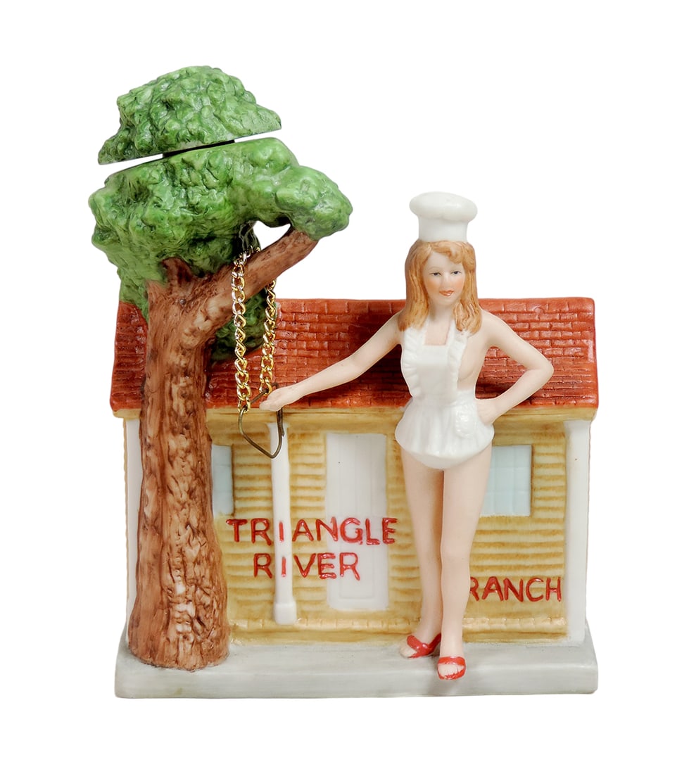 Vintage DUGS Brothel Decanter Bottle, Triangle River Ranch, US -I-80 East S (1 of 4)