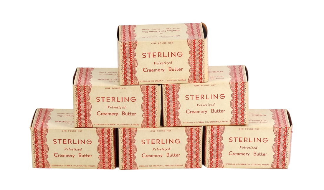 Advertising Butter Boxes (6), Sterling Creamery Butter from Sterling Ice Cr (1 of 1)