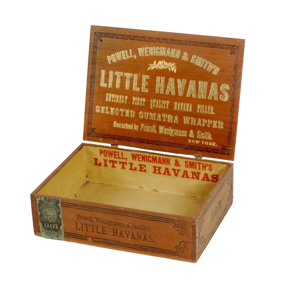 Cigar Box, Powell, Wenigmann & Smith's Little Havana's New York, wood w/ori (1 of 2)