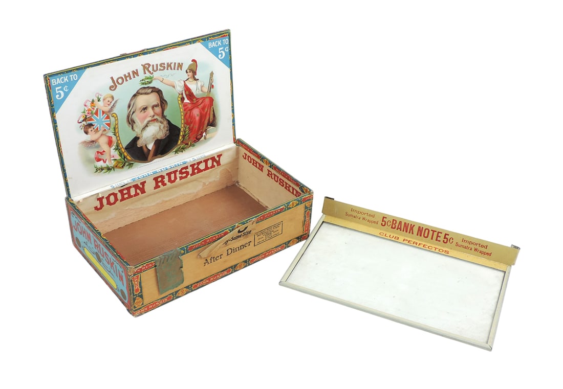 Cigar box & glass cover, mfgd by Carey McFall Co.- Phila. Imported Sumatra (1 of 2)