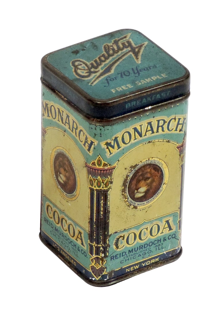 Sample Cocoa Tin, Free Sample Monarch Cocoa, from Reid, Murdoch & Co.-Chica (1 of 2)