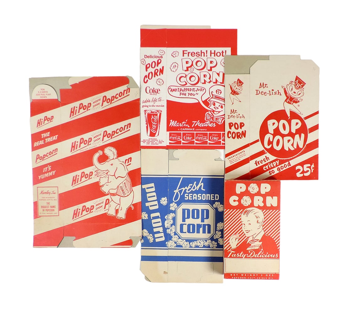 Popcorn Boxes (5), HiPop Movie Show Popcorn w/elephant graphic, from Manley (1 of 1)
