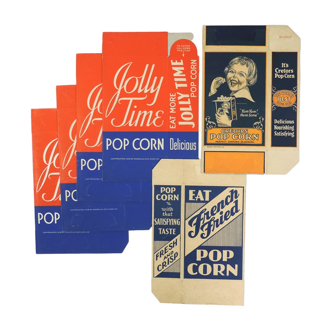 Popcorn Boxes (6), Creators, (4) Jolly Time & French Fried Pop Corn, all Ex (1 of 1)