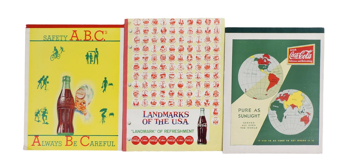 Coca-Cola notebooks (3), Safety A.B.C."s Always Be Careful, Landmarks of th (1 of 2)