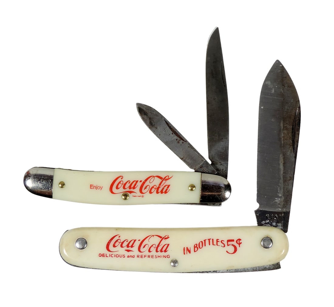 Coca-Cola Pocket Knives (2), Coca-Cola in Bottles 5 Cents single blade mark (1 of 1)