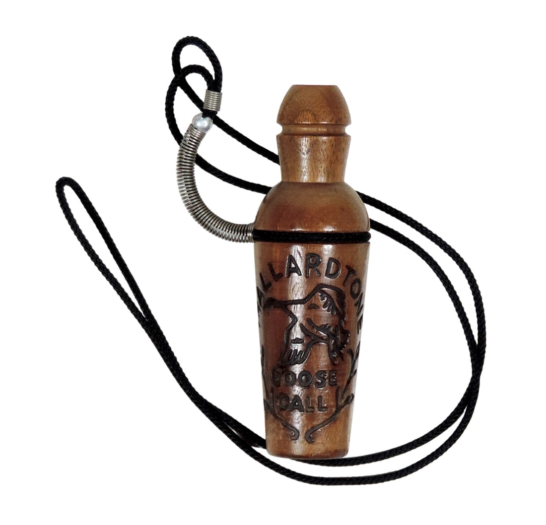 Hunting Mallard Goose Call, Mallardtone, carved wood w/orig lanyard, Exc wo (1 of 1)