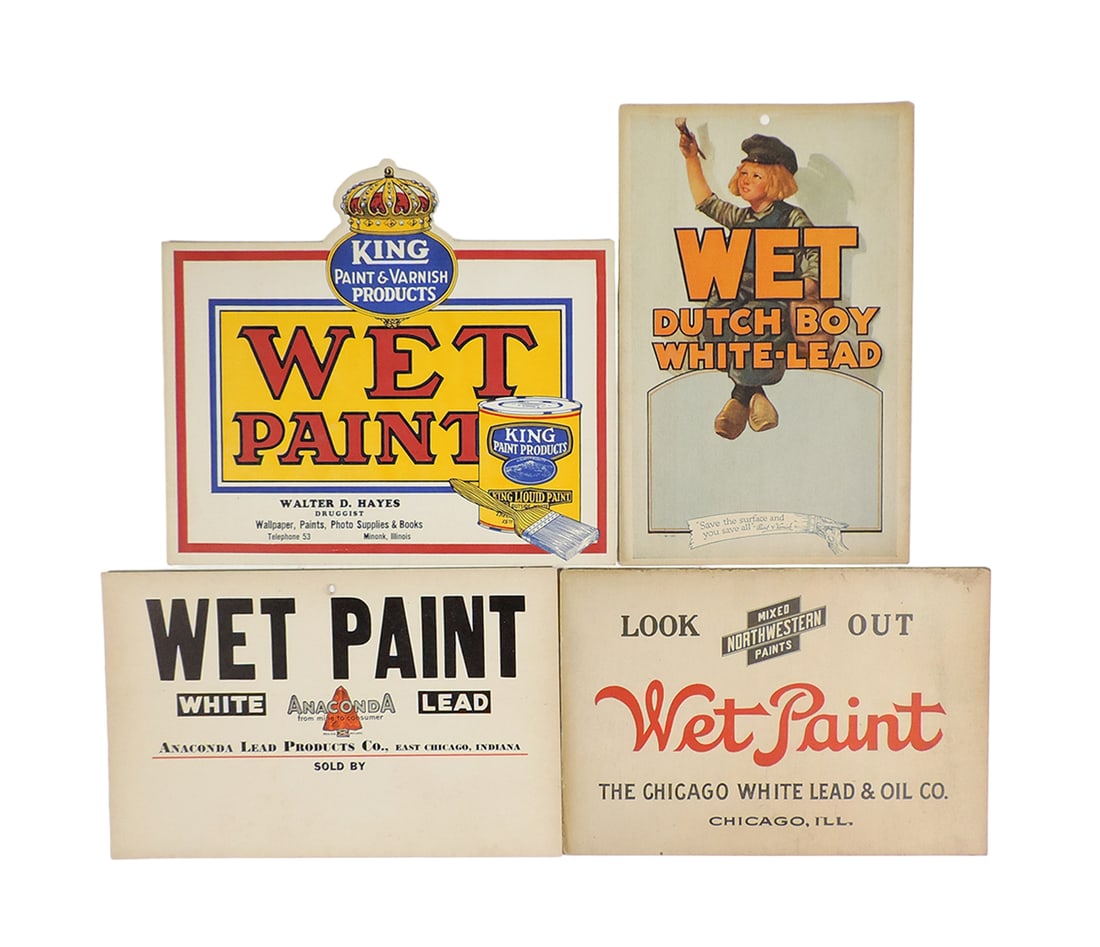 い*。様 レア Dutch Boy Paints ダッチボーイ 看板 Antique, Original Dutch Boy Wet Paint Cardboard Sign – TheBoxSF