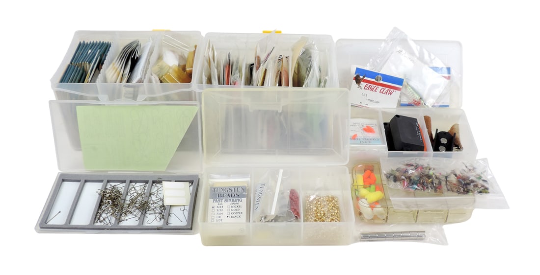 Vintage Fly Fishing Tackle (6 cases), Plano Tackle Systems case (2), includ (1 of 1)