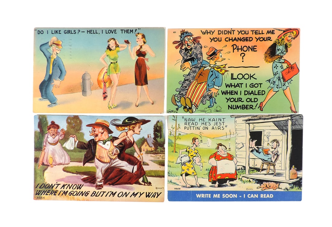 Comical Postcards (20), c.1910 to c.1940s, incl series No. 5284 c.1910 By H (1 of 5)