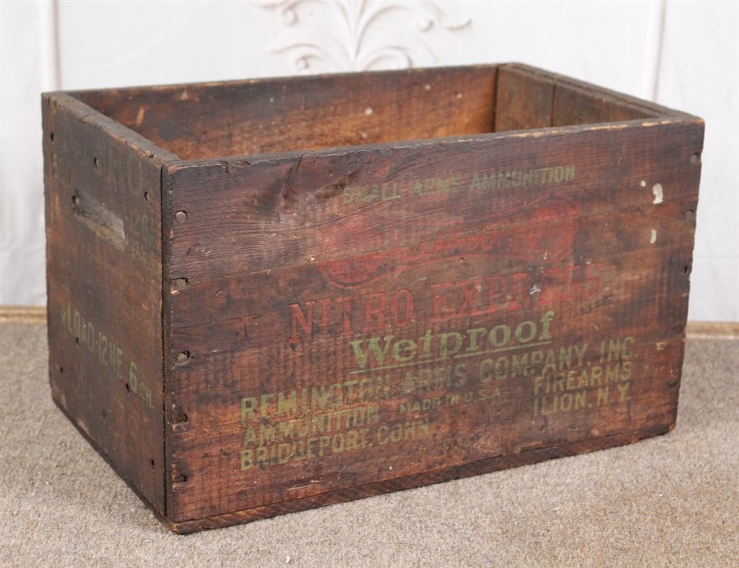 Remington Small Arms Ammo Box, G+ cond, 15"L. Pick-up note: This lot can be delivered at a later (1 of 1)