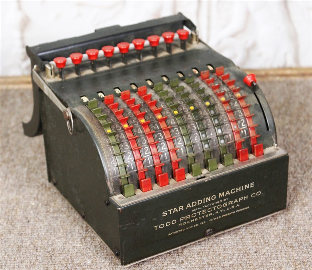 A Vintage Star Adding Machine in Vg working Cond. 6.5"W. (1 of 1)